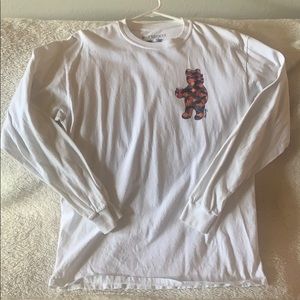 Long sleeve white T party bear